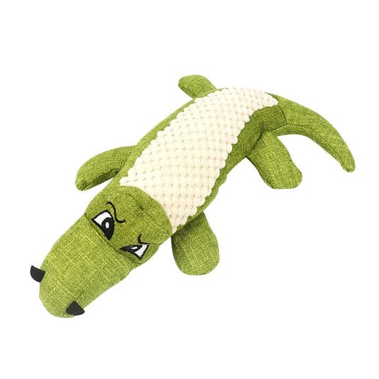 Dog Squeaky Toys, Dog Toothbrush Puppy Chew Toy Chewing & Cleaning Teeth, Linen Plush Animal Toy Safe Chew Proof Toys Small Medium Large Dog Pets