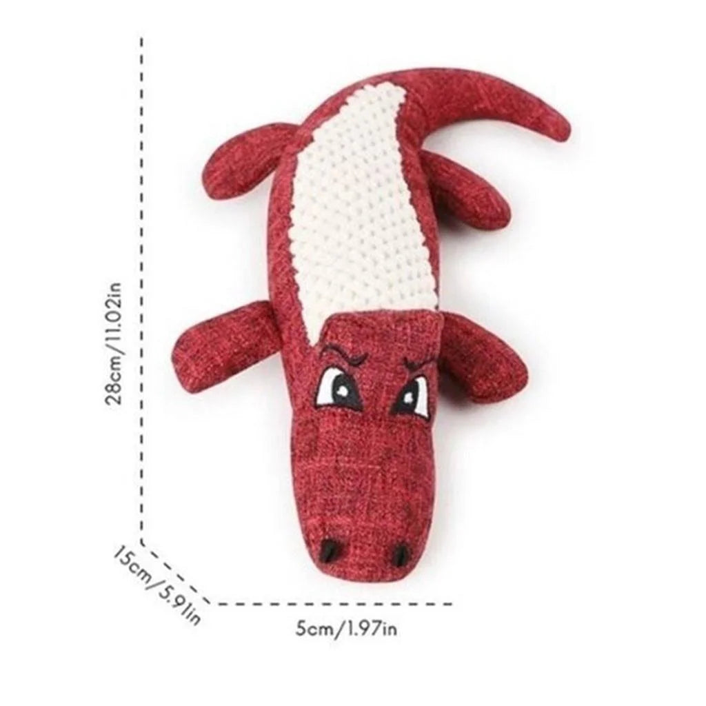 Dog Squeaky Toys, Dog Toothbrush Puppy Chew Toy Chewing & Cleaning Teeth, Linen Plush Animal Toy Safe Chew Proof Toys Small Medium Large Dog Pets