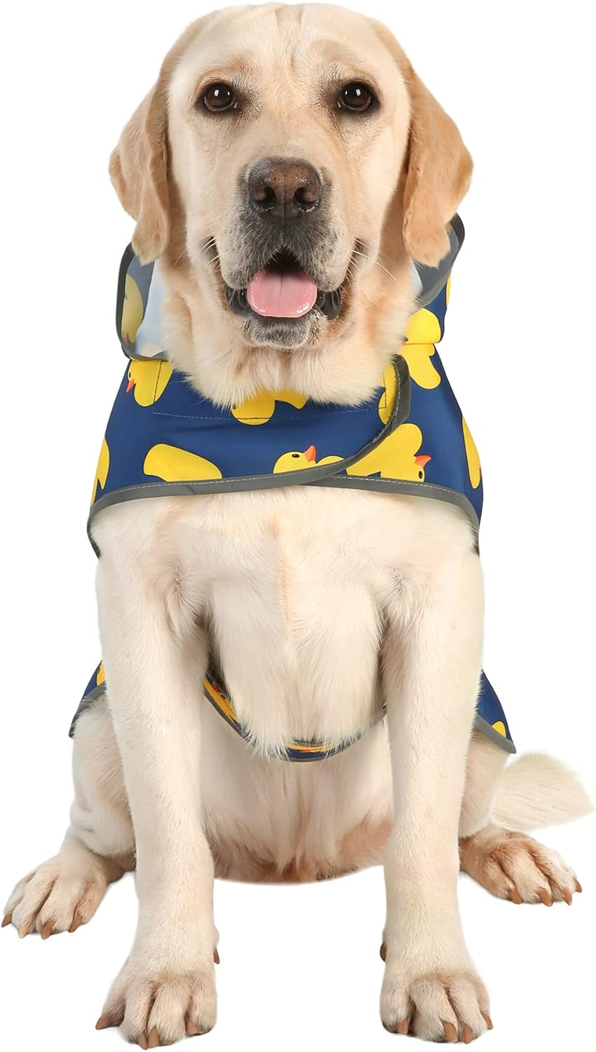 Dog Raincoat with Hood,Waterproof Rain Coat for Dogs Lightweight Slicker Poncho Rain Jacket for Medium Large Dogs and Puppies