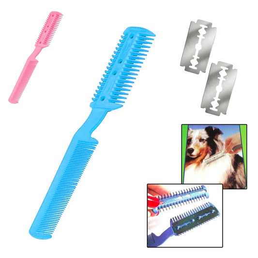 Pet Dog Cat Hair Trimmer with Comb + 2 Razor Cutting Grooming Cut Care New Save