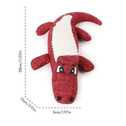 Dog Squeaky Toys, Dog Toothbrush Puppy Chew Toy Chewing & Cleaning Teeth, Linen Plush Animal Toy Safe Chew Proof Toys Small Medium Large Dog Pets